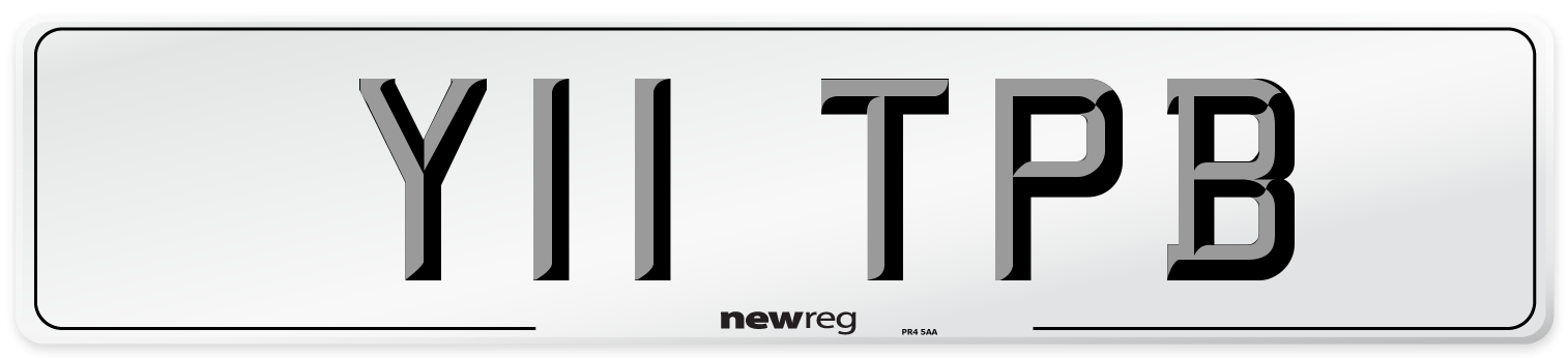 Y11 TPB Number Plate from New Reg